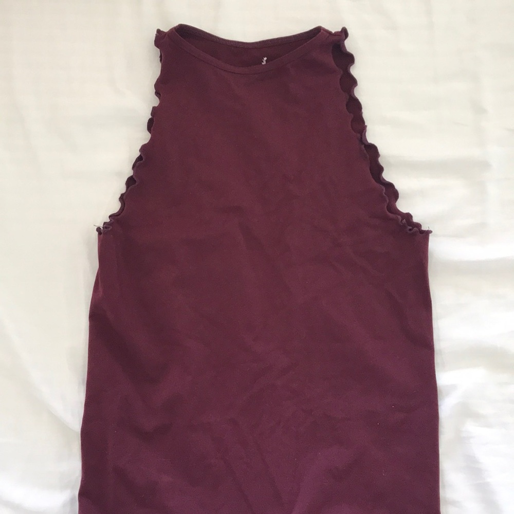 Burgundy Free People Bodysuit